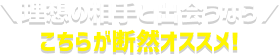 理想の相手と出会うならこちらが断然おすすめ！